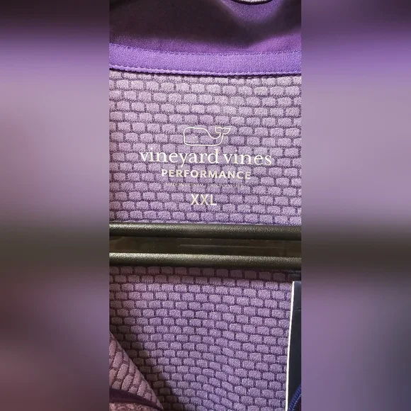 Vineyard Vines Sankaty Performance Golf Quarter Zip Purple Mens Multiple Sizes